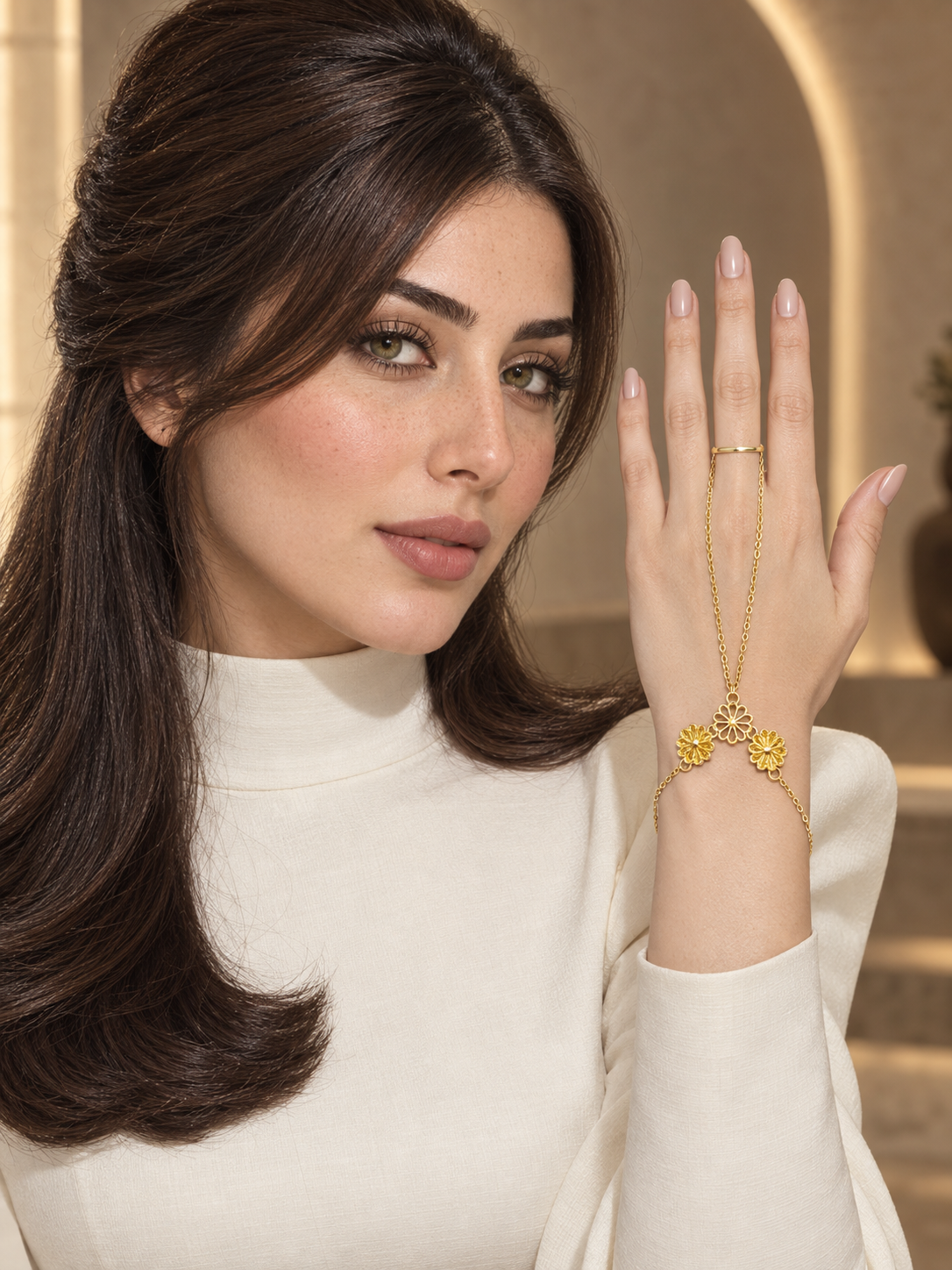 21-karat gold hand weighing 2.57 grams