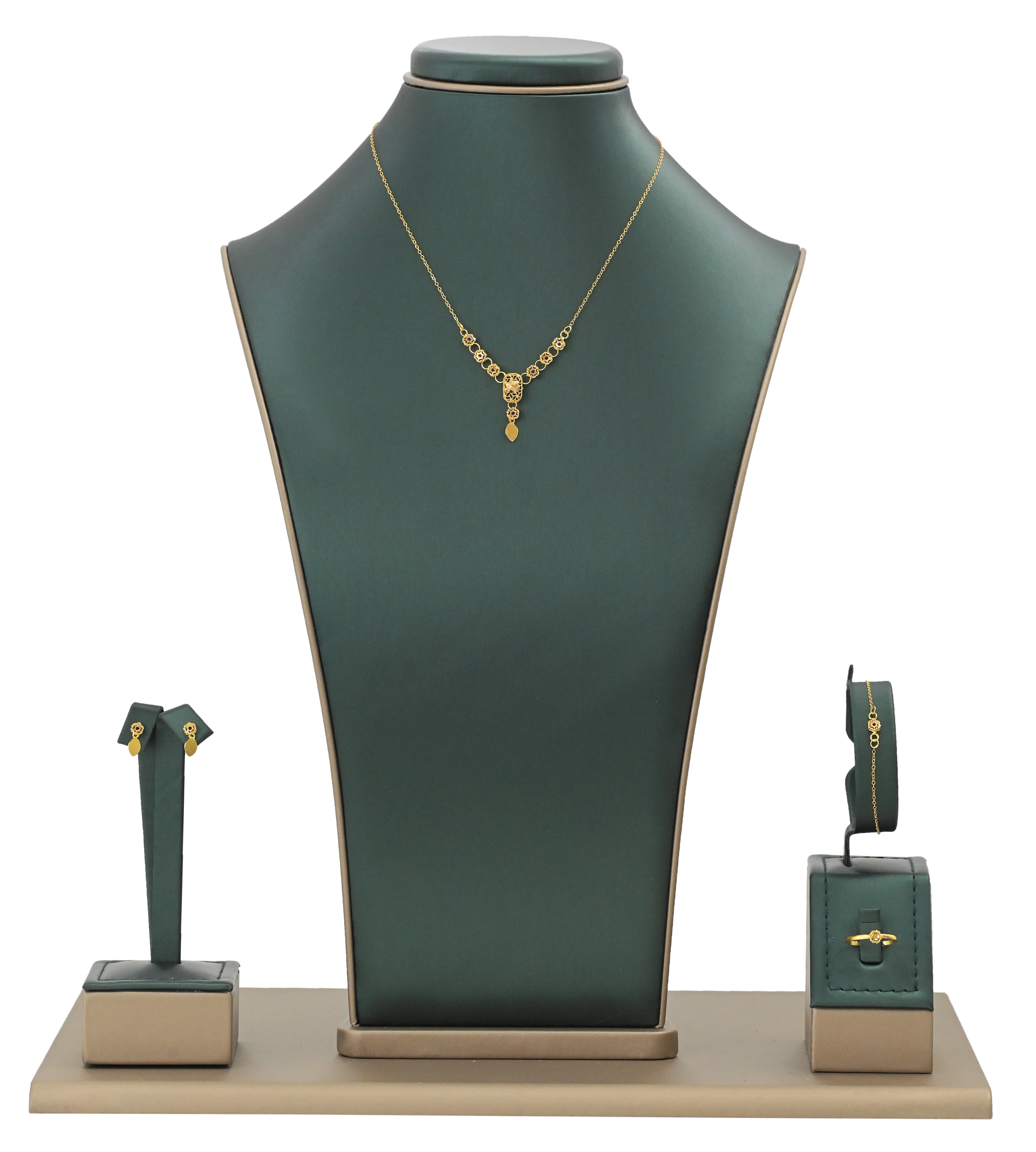 Gold set "Rose of the Berry" 21 karat