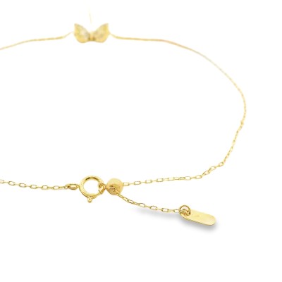 كف ذهب بتصميم فراشة مرصعة