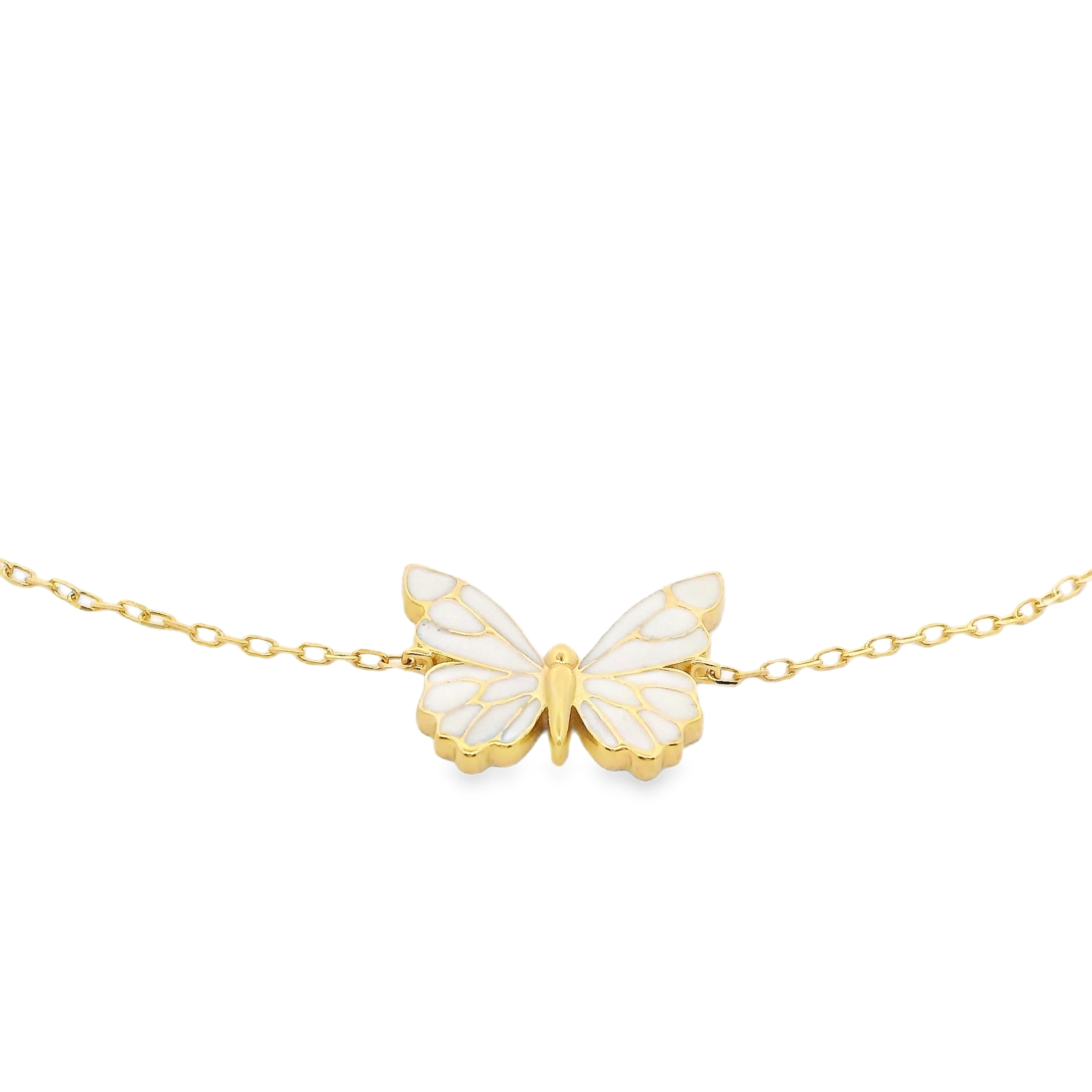 اسوارة ذهب بتصميم الفراشة الناعمة