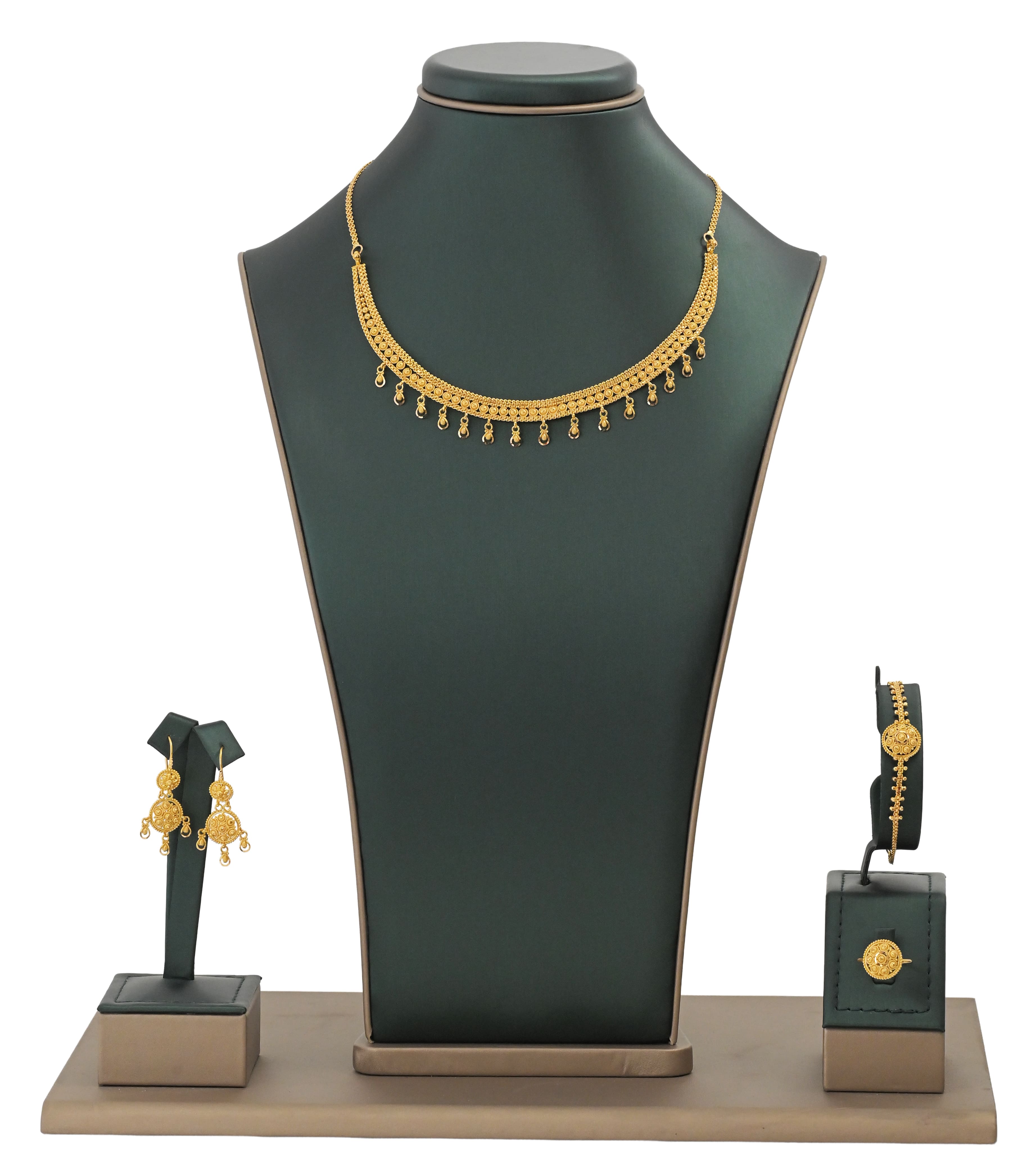 Nirvana set, East Drop – 21 karat gold