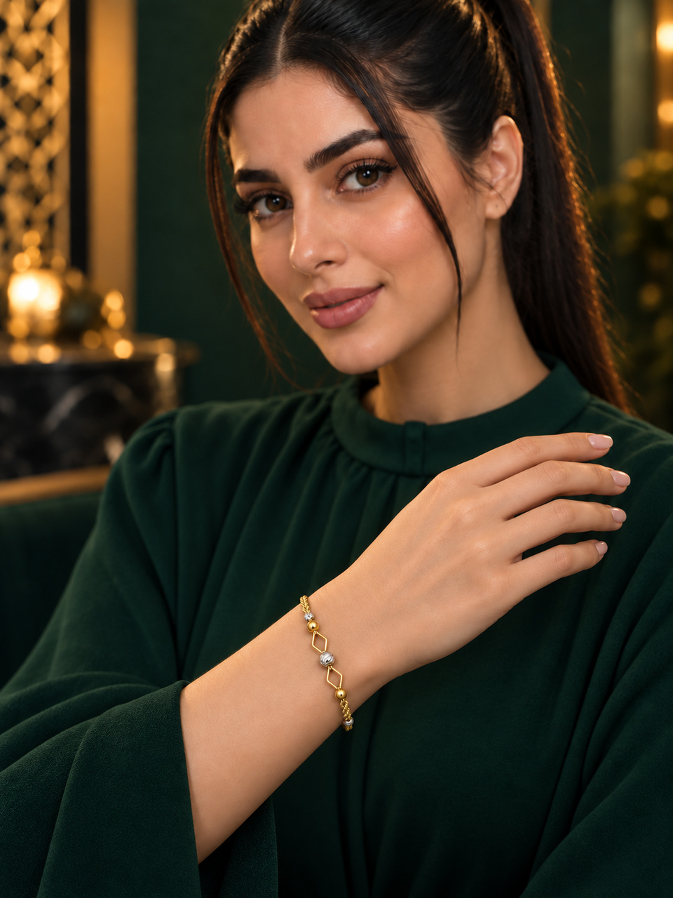 18k gold bracelet, weighing 1.05g