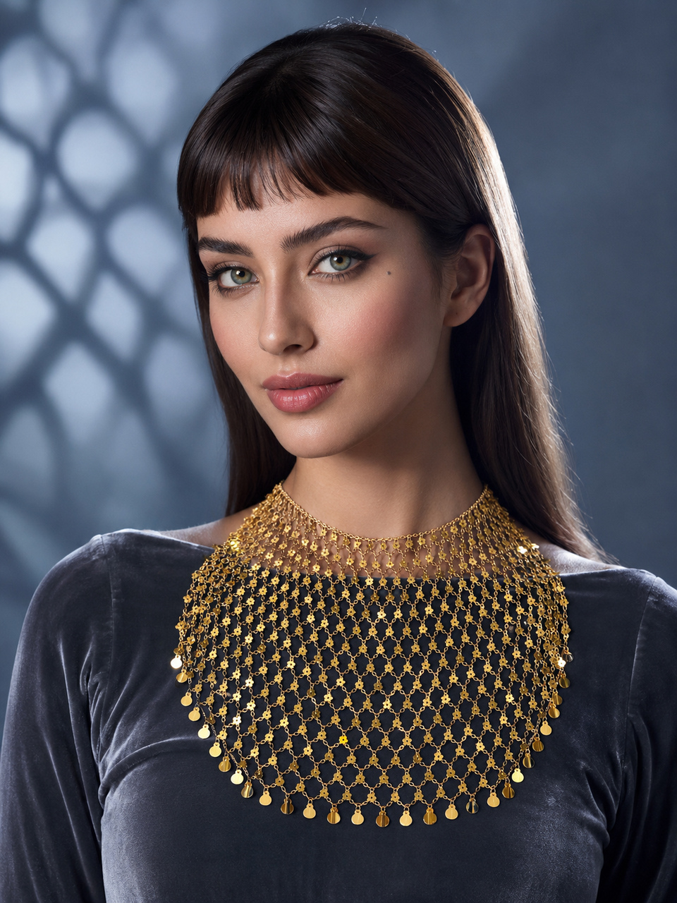21-karat gold choker, weight 19.5 grams