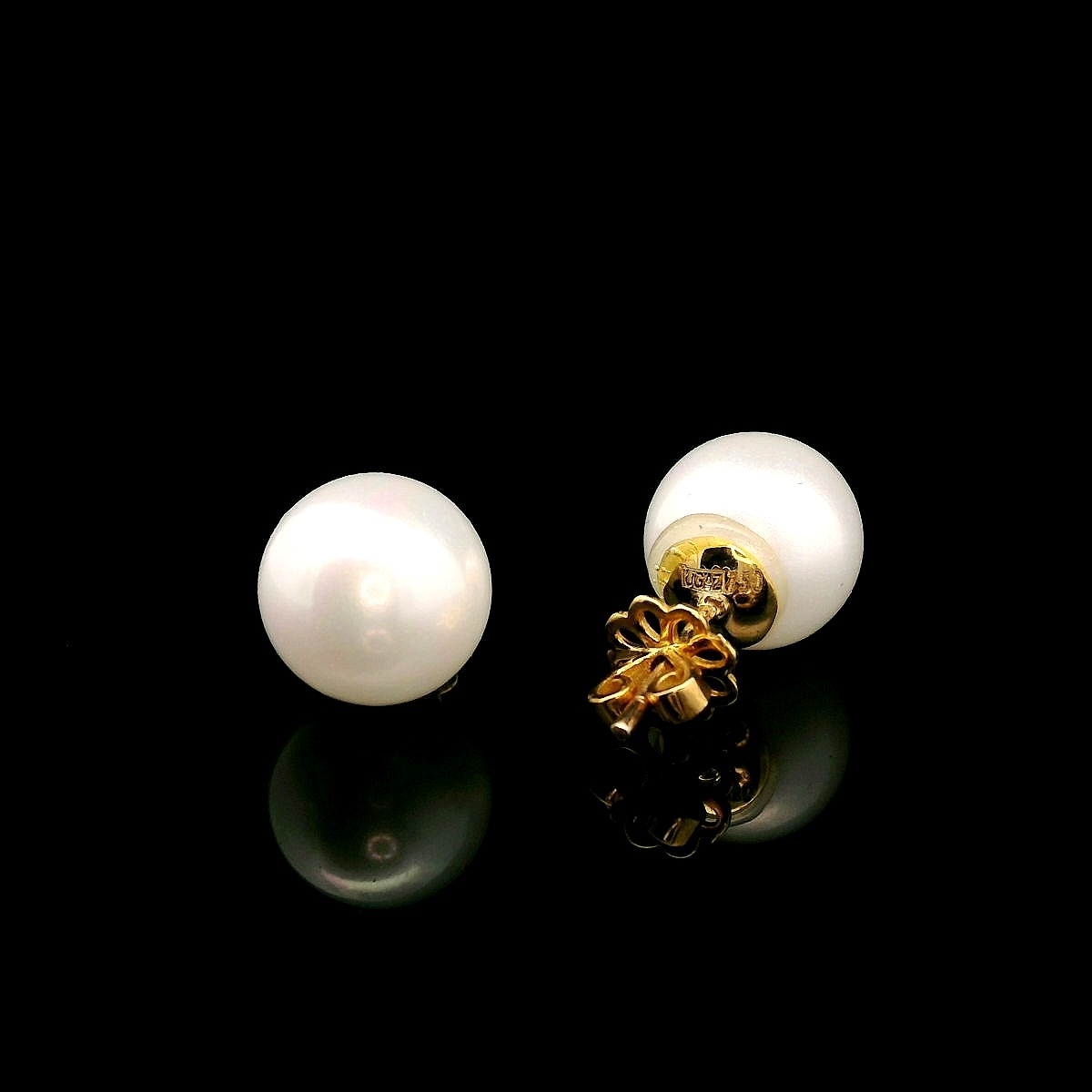 حلق ذهب لؤلؤ زراعي فاخر