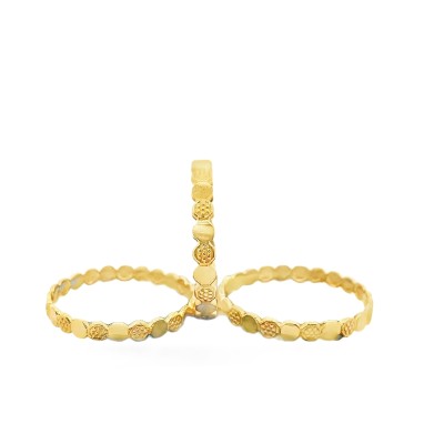 خاتم مرامي الذهبي – تصميم ثلاثي فاخر