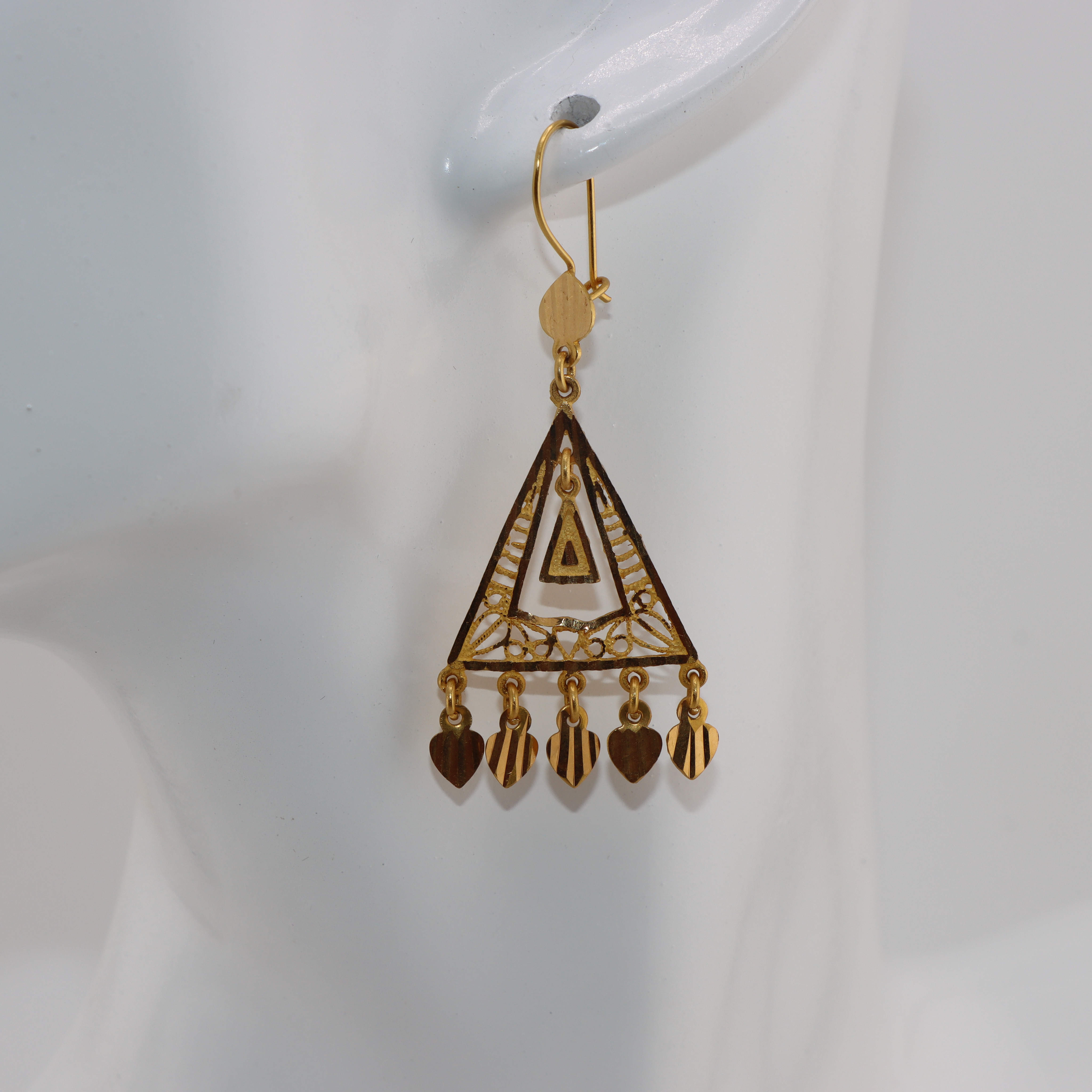 حلق ذهب عيار 21