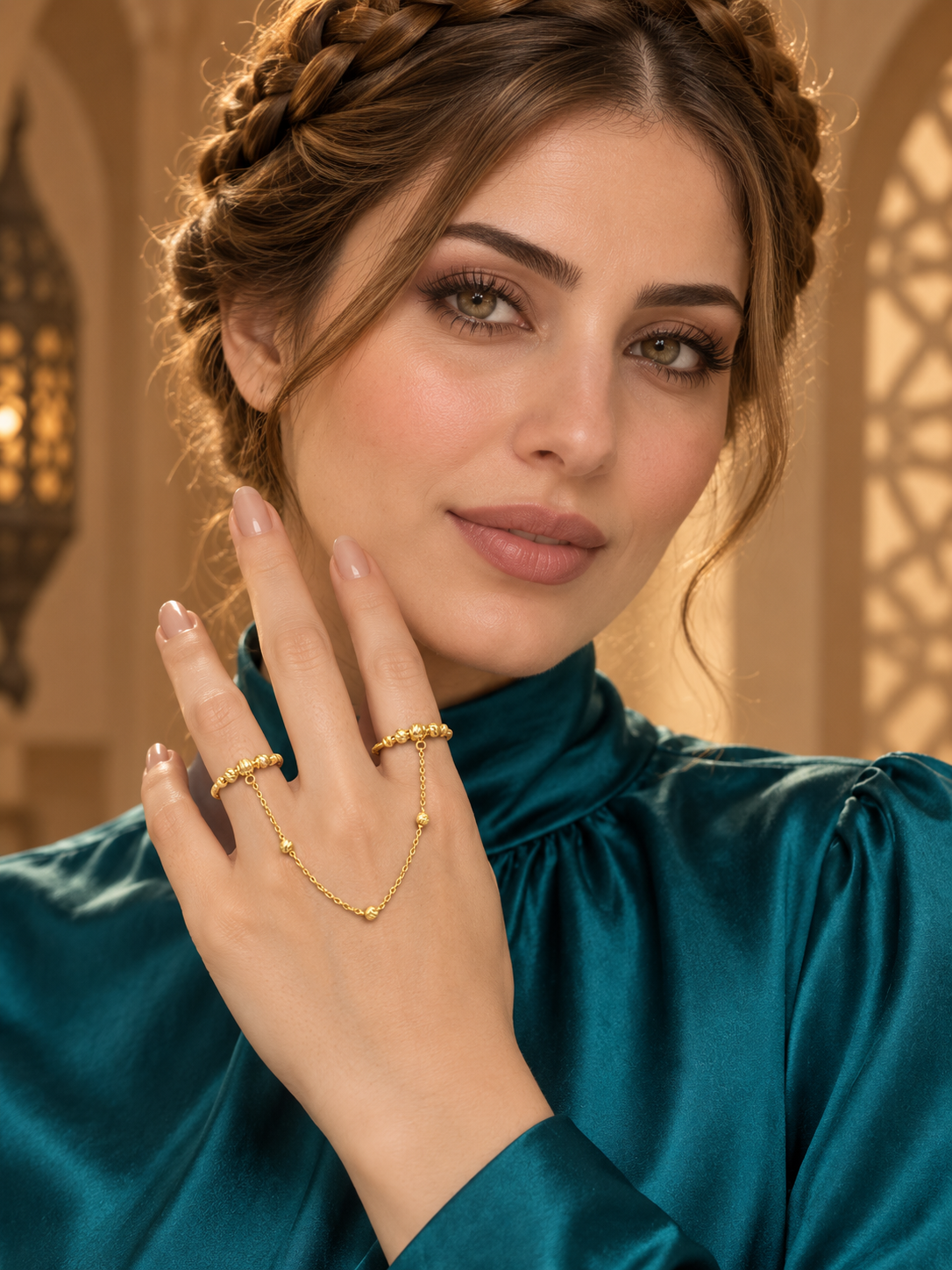 21-karat gold string ring, weighing 1.68 grams