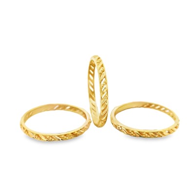 خواتم مرامي ذهب بتصميم محفور فاخر