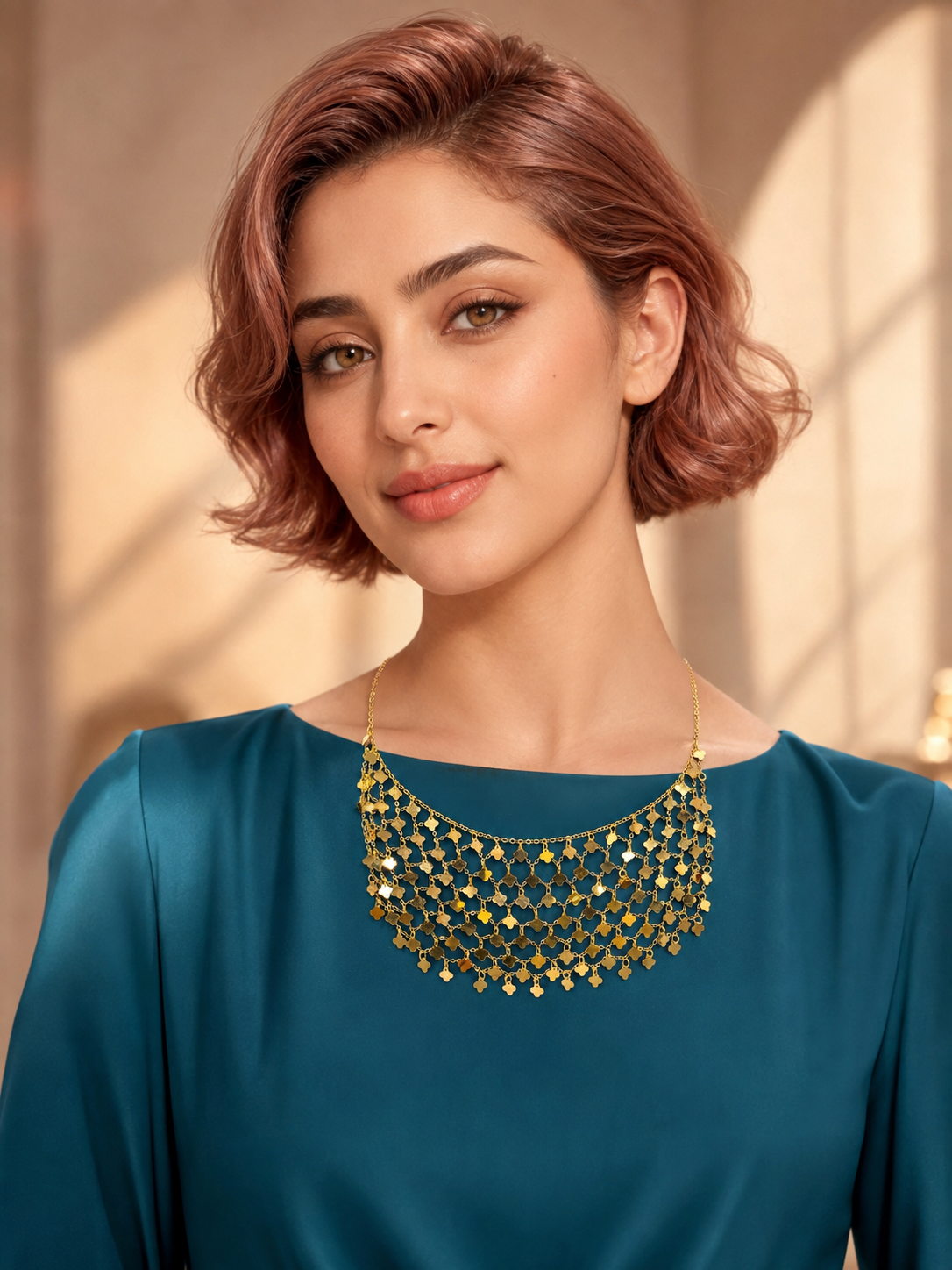 21-karat gold choker, weight 9.19 grams