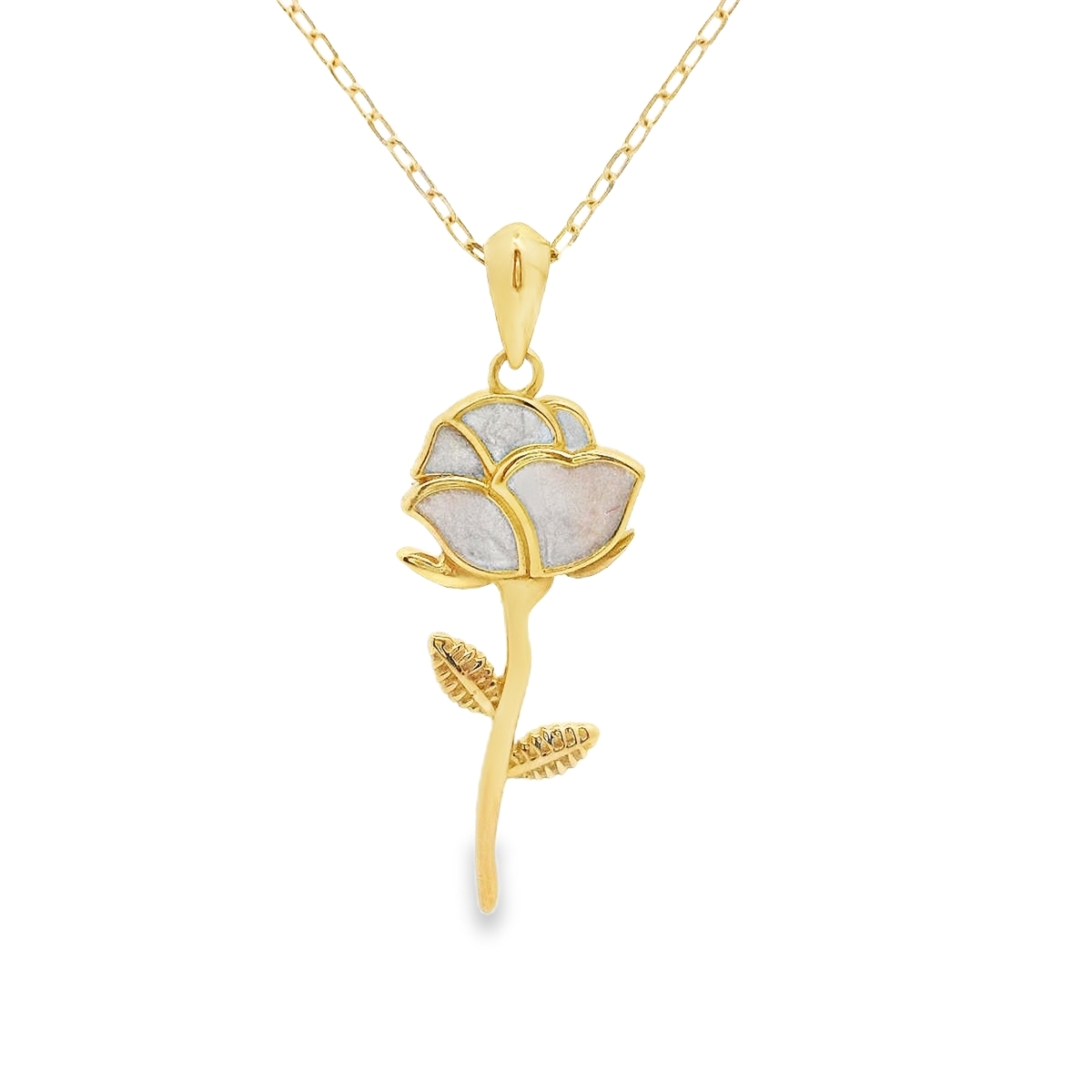 وردة أمل – عقد ذهب (أبيض)