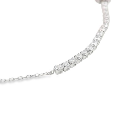 أسوارة ذهب بتصميم ناعم وزخرفة حجرية